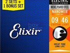 3 комплекта Elixir для электрогитары 16541 nanoweb объявление продам