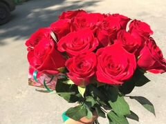 13 красных роз с доставкой за час + 2 подарка