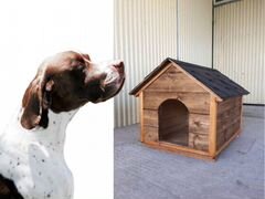 Будка для собак с деревянными полами 2х2