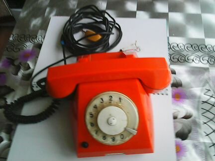 Телефон домашний советский та-60 оранжевый