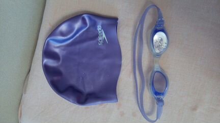 Шапочка для плавания и очки