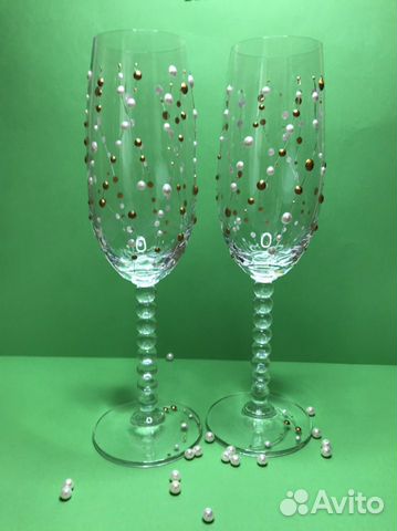 Свадебные бокалы «Россыпь жемчуга»
