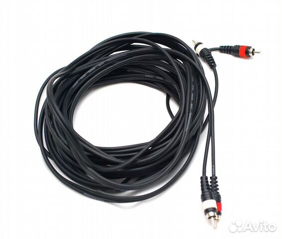 Кабель 2RCA-2RCA 10 метров Professional шнур