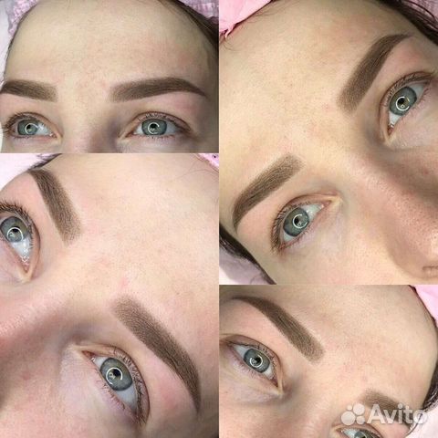 Татуаж, пудровое напыление, растушевка