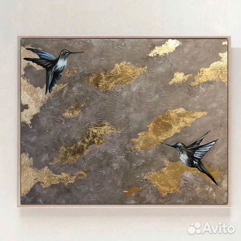 Интерьерная картина с зотой поталью