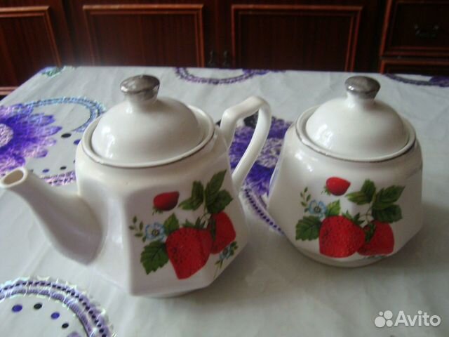 Чайник заварной и сахарница