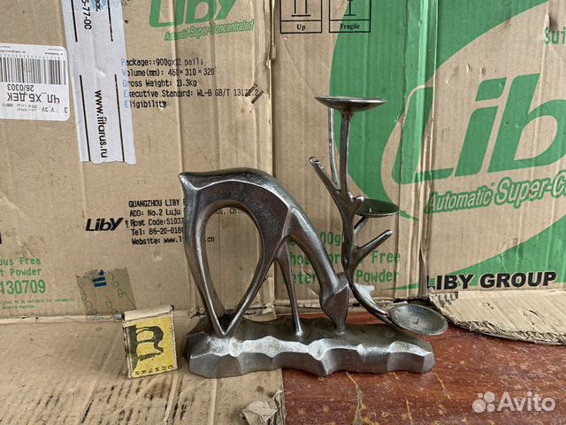 Подсвечник Олень нержавейка СССР