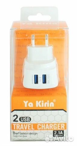 Блок питания с 2xUSB выходами + Type C, 50801