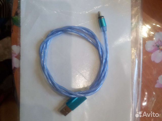 Зарядка USB Type-C магнитная светодиодная для Andr