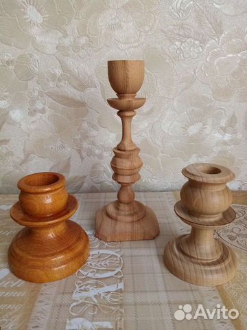 Подсвечники деревянные