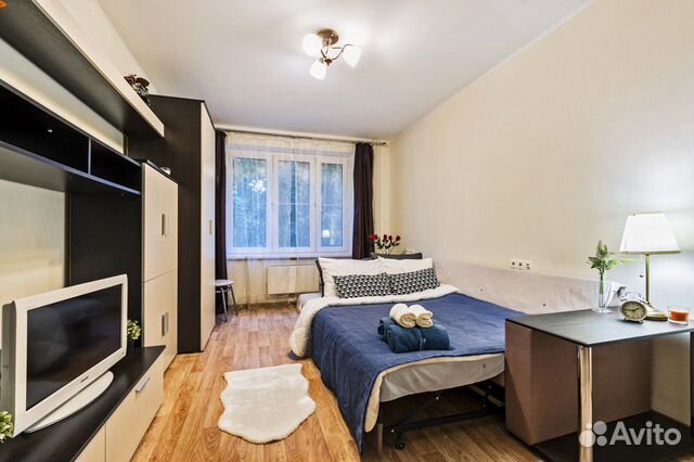 

1-к. квартира, 38 м², 2 кровати