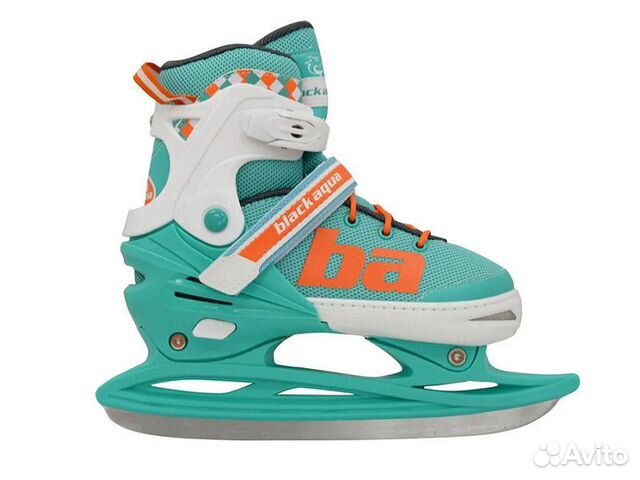 Коньки раздвижные Black Aqua 408