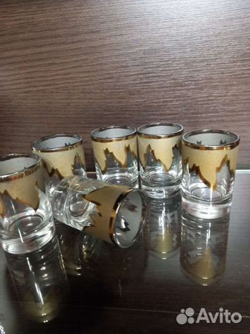 Винтаж. Наборы для водки, хрусталь, цветное стекло