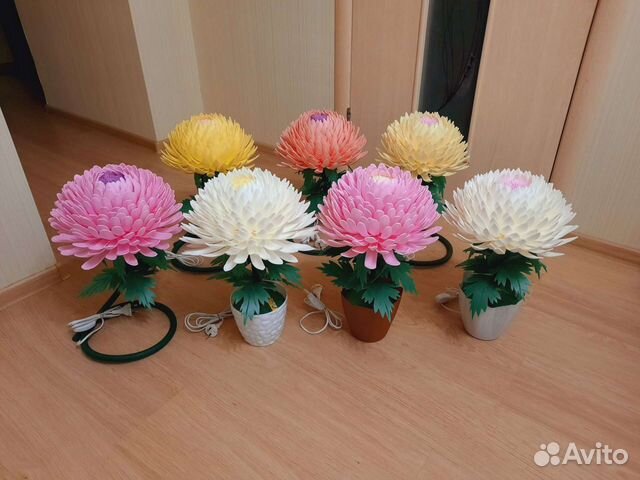 Светильник из изолона в горшочке