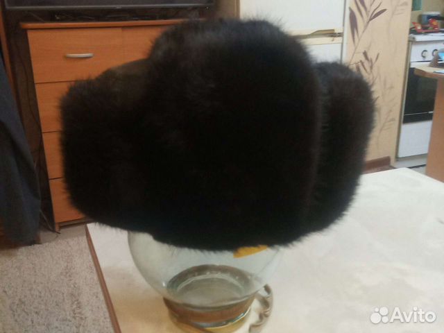 Норковая шапка мужская ушанка