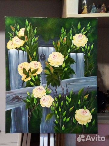 Картина маслом на холсте цветы