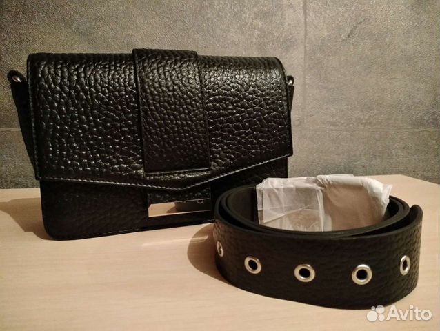 Сумка и ремень из натуральной кожи