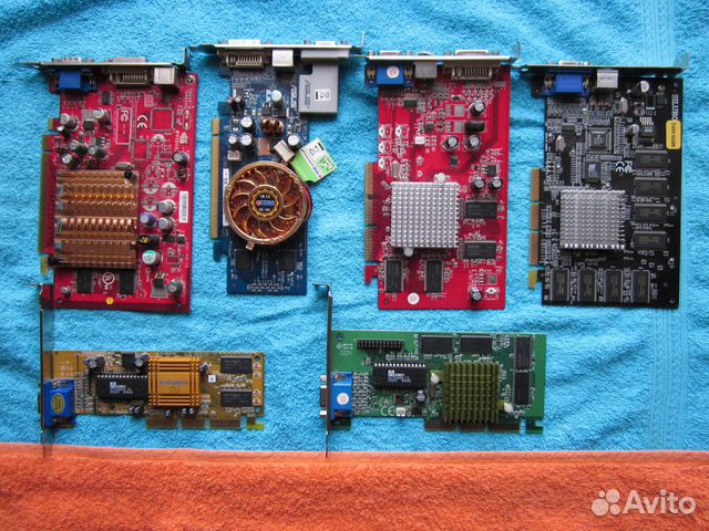 Видеокарты PCI-E, AGP, б/у