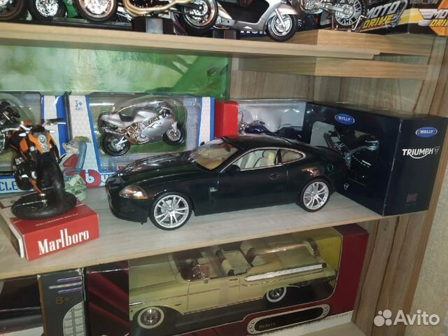 Jaguar XK coupe (X075) 1/18 и мото