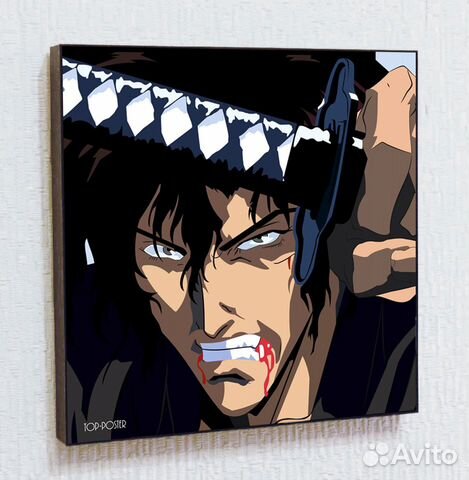 Картина Дзюбэй Кибагами поп-арт постер портрет чбд