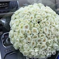 101 белая роза Букет с доставкой