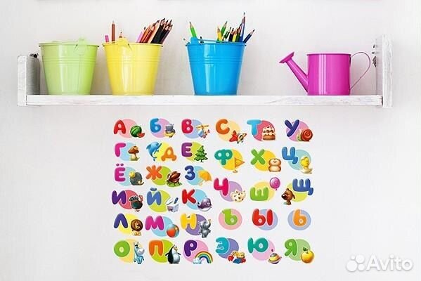 Обучающие наклейки Decoretto Алфавит