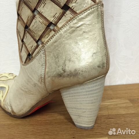 Andrea Lattanzi р38 новые сапожки золотые 0841