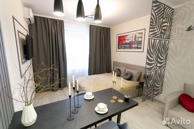 

Квартира-студия, 28 м², 2 кровати