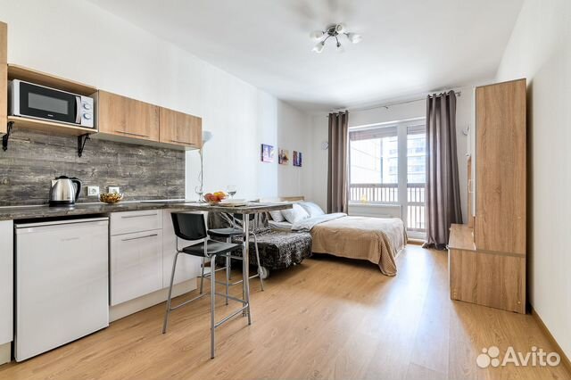

Квартира-студия, 29 м², 2 кровати