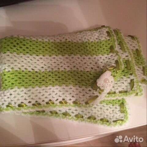 Плед ручной работы новый 50х80см