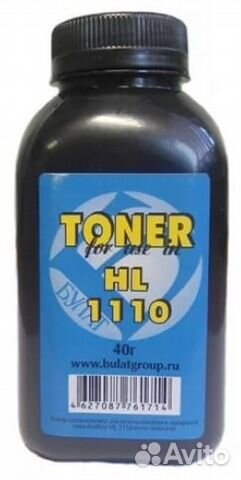 Тонер для заправки Brother TN-1075, 40 гр., Булат Тонер для заправки Brother TN-1075, 40 гр., Булат