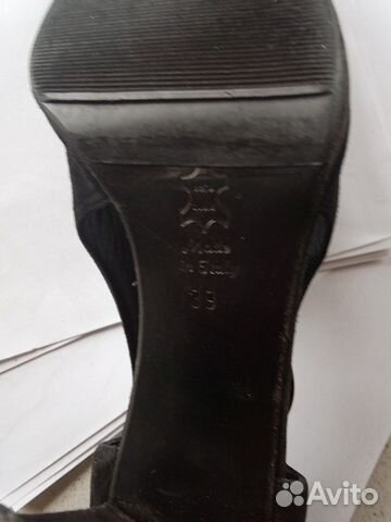 Туфли черные, замша, loriblu 39 р