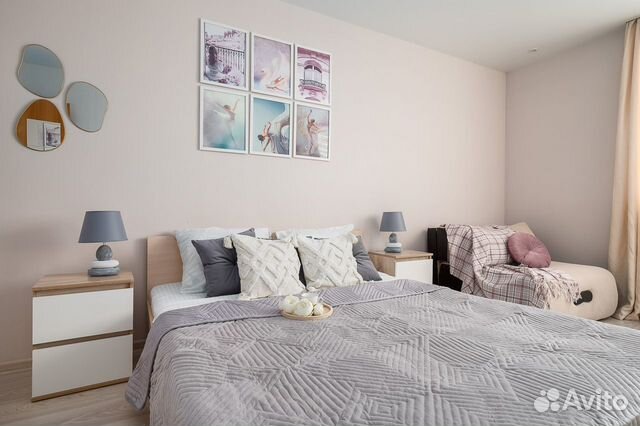 

1-к. квартира, 39 м², 2 кровати