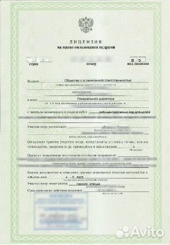 Лицензия на скважину
