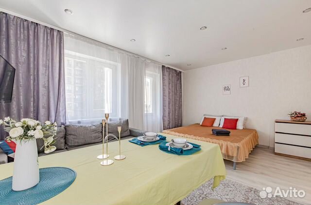 

Квартира-студия, 34 м², 2 кровати