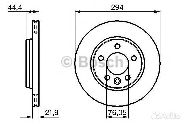 Диск тормозной VW Transporter(T5) /Multivan 5 задн Диск тормозной VW Transporter(T5) /Multivan 5 задн