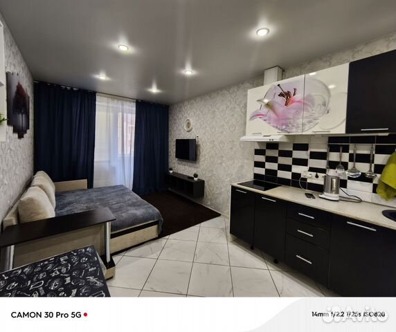 

Квартира-студия, 28 м², 1 кровать