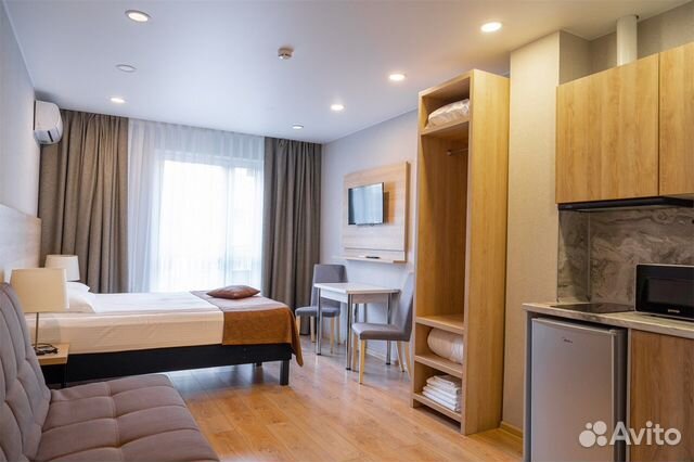 

Квартира-студия в апарт-отеле, 27 м², 2 кровати