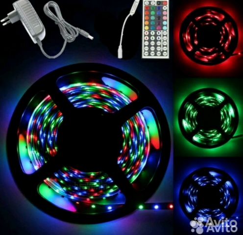 Светодиодная LED лента RGB, red, blue, green