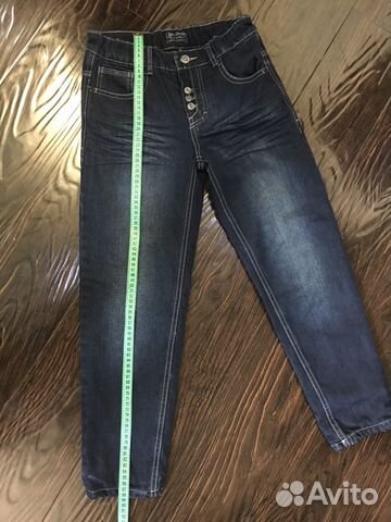 Джинсы новые Италия Borelli размер 9 лет, флис вну