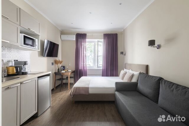 

Квартира-студия, 17 м², 2 кровати