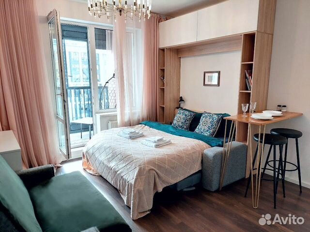 

Квартира-студия, 25 м², 2 кровати