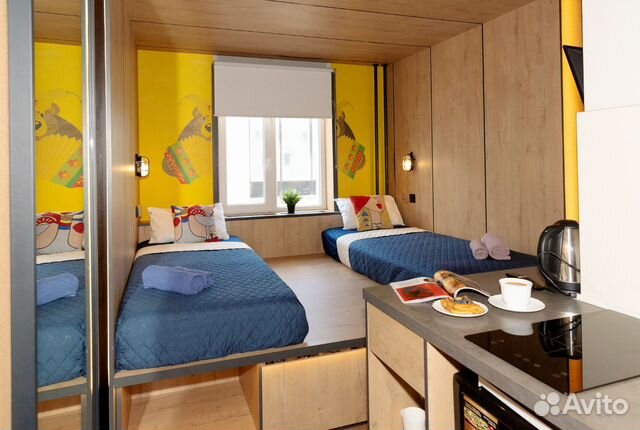 

Квартира-студия, 16 м², 2 кровати