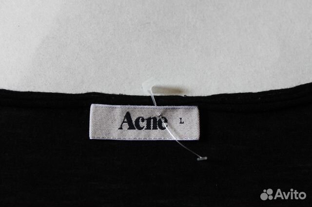 Женская тоненькая черная футболка майка Acne Женская тоненькая черная футболка майка Acne