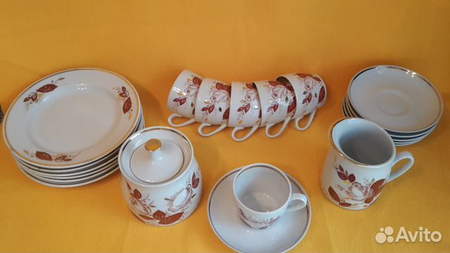 Кофейный фарфоровый сервиз Вербилки новый Кофейный фарфоровый сервиз Вербилки новый
