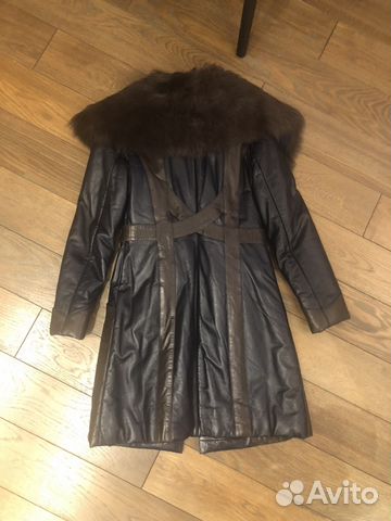 Кожаное пальто с натуральным мехом Кожаное пальто с натуральным мехом