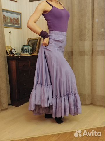 Юбка атласная