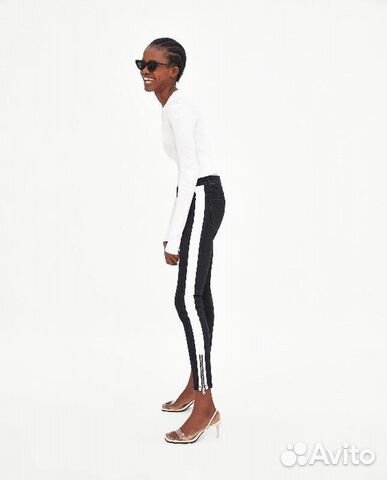 Джинсы Zara с лампасами