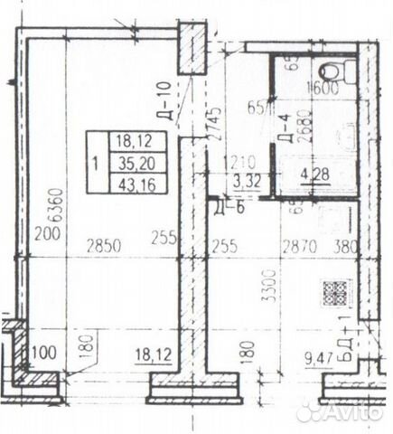 1-к квартира, 43.2 м², 2/10 эт.