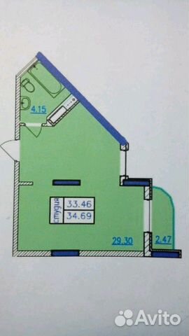 1-к квартира, 35 м², 2/5 эт.